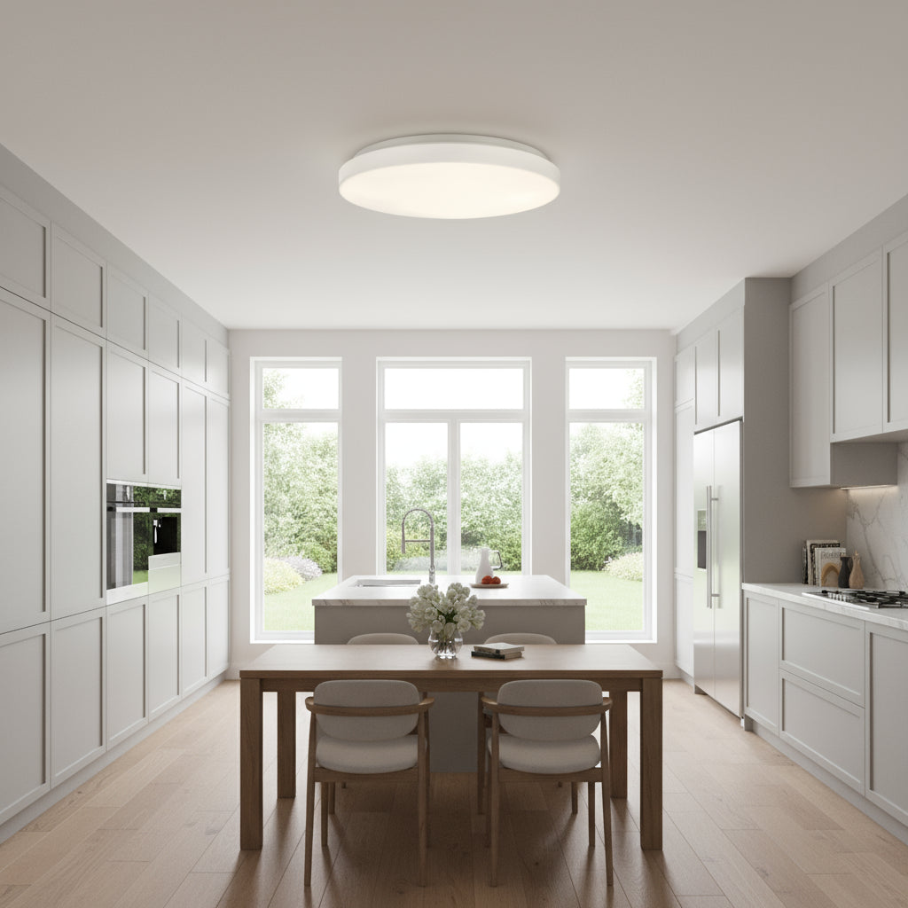 Ceiling LED Fitting Round Daylight 6500K White 14w