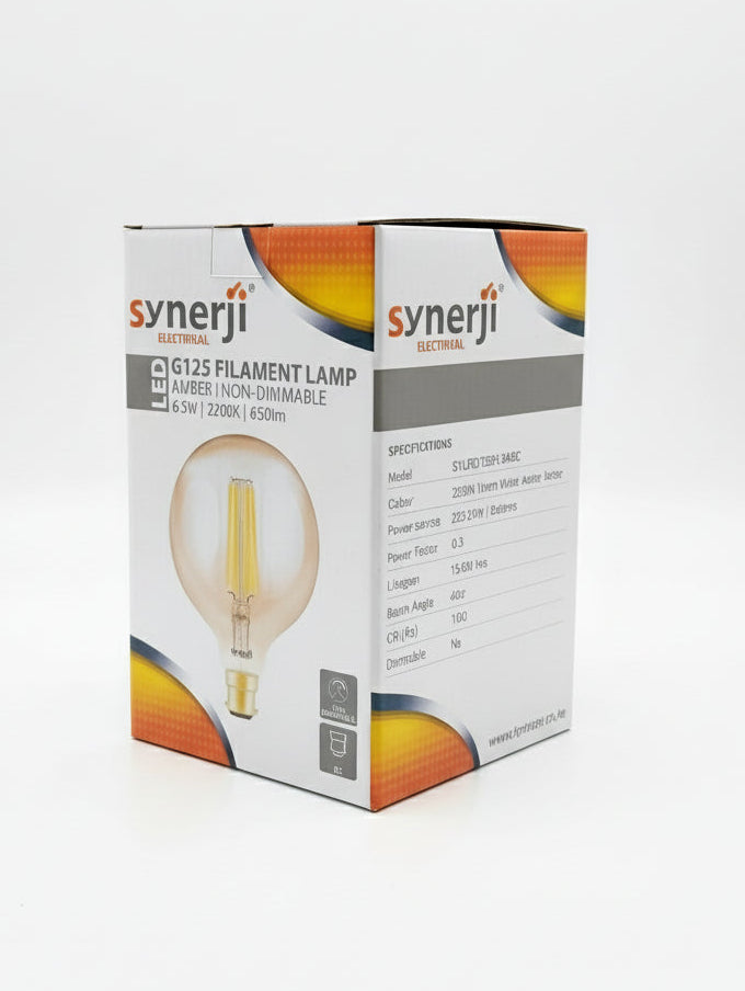 G125 Filament Amber Bulb BC Non- Dimmable