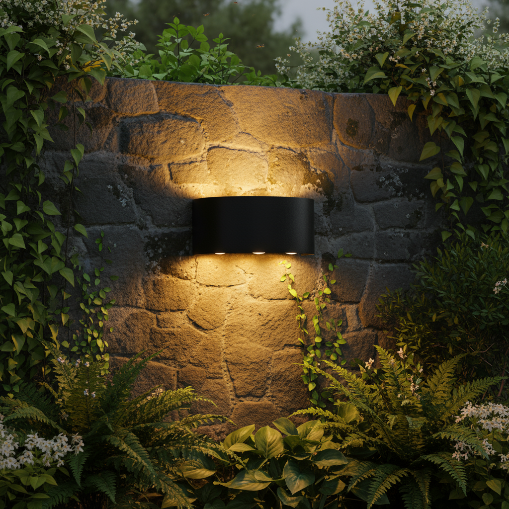 Aluminium LED Wall Bracket with Glass Up and Down Facing