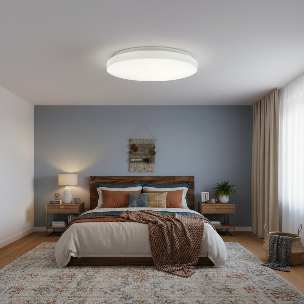 Ceiling LED Fitting Round Daylight 6500K White 14w