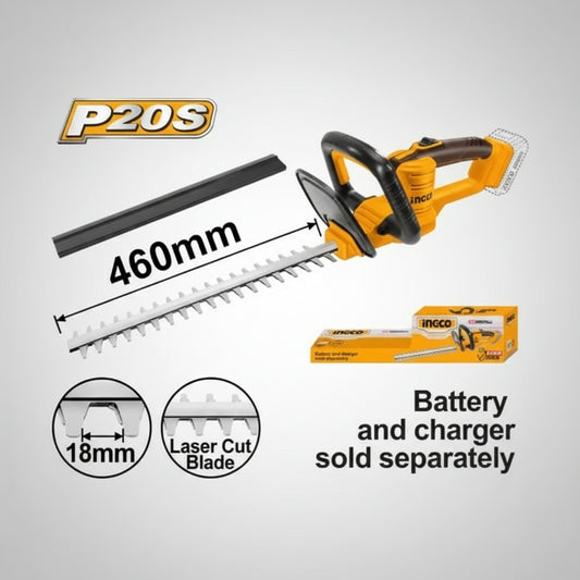 Ingco Cordless Hedge Trimmer 460mm 20V