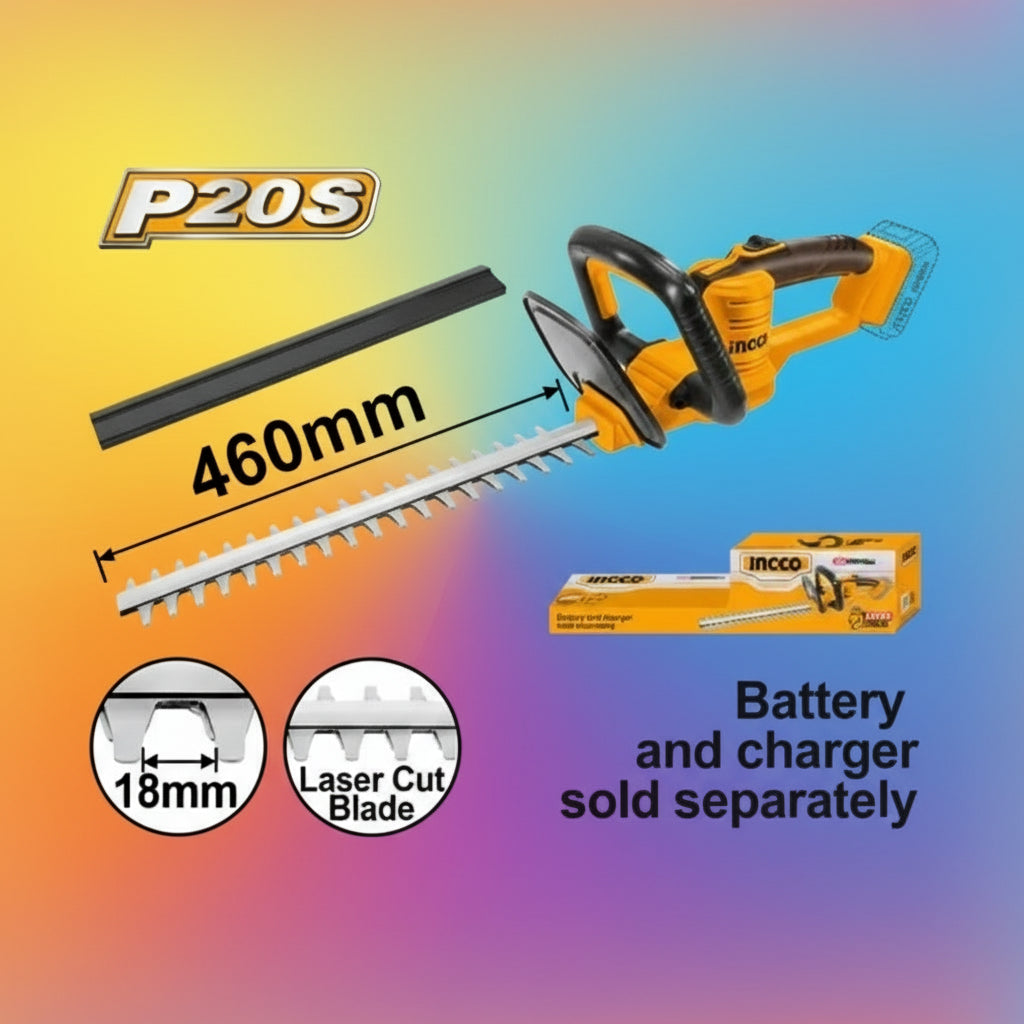 Ingco Cordless Hedge Trimmer 460mm 20V