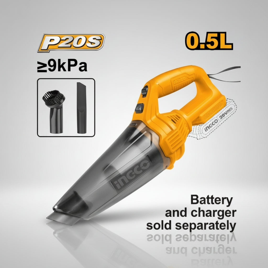 Ingco Cordless Handheld Vacuum Cleaner 0.5L 20V