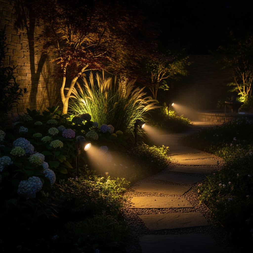 LED Garden Light on Spike 4W Black GU10