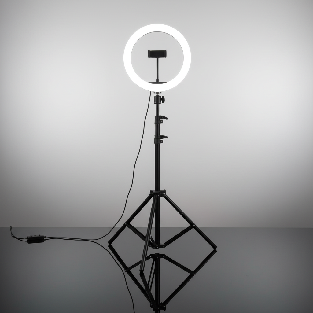 Multiple-mode LED Ring Light On Tripod