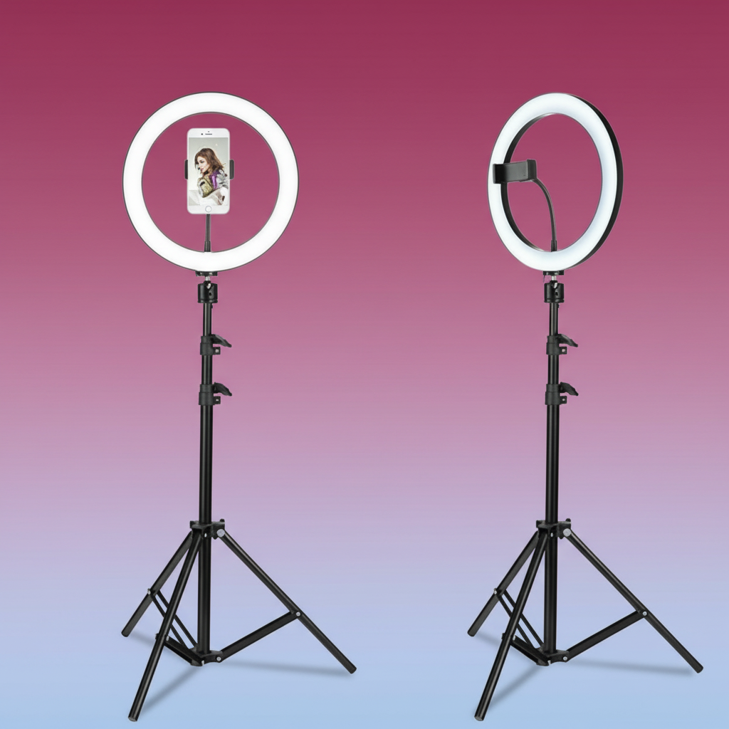 Multiple-mode LED Ring Light On Tripod