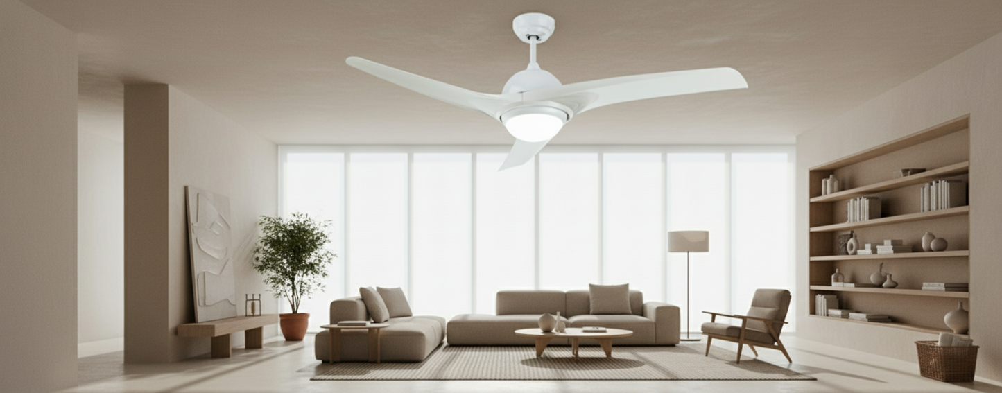 Miran White LED 3 Blade Ceiling Light