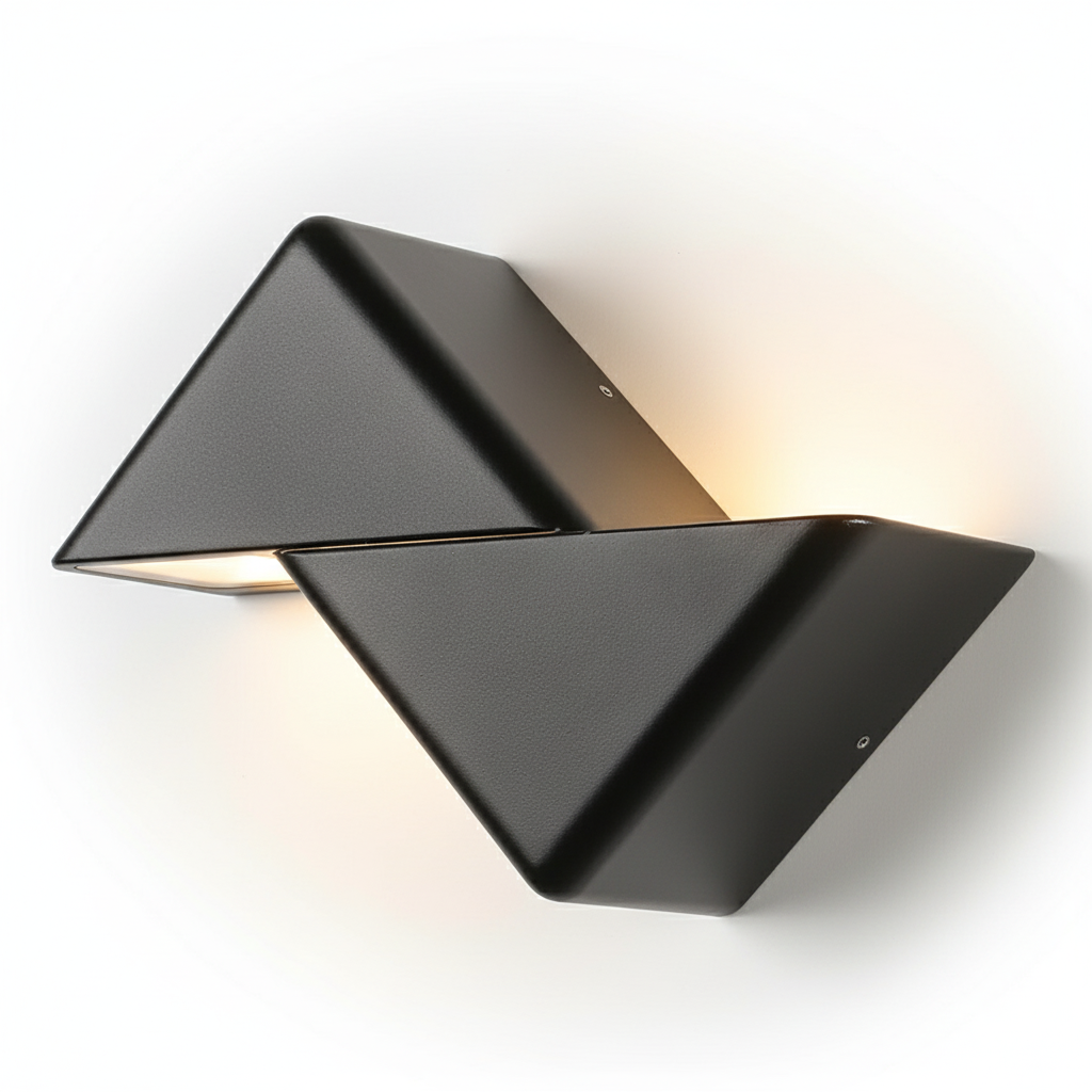 Triat Outdoor Wall Light Black LED 12w