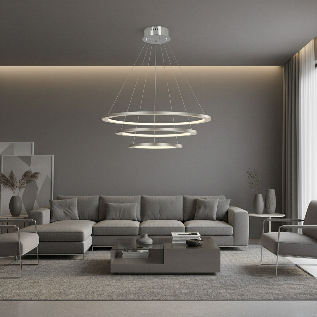 Ring Pendant Light Fitting Warm White