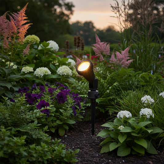 LED Garden Light on Spike 4W Black GU10